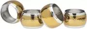 Godinger Hammered Napkin Ring, Set of 4, Brass