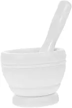 1 Set Plastic Garlic Pressing Bowl with Pestle Reusable Kitchen Tool for Effortless Garlic and Chili Grinding for Meal Preparation