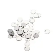20Pcs Stainless Steel Charms Dog Tag Oval Blanks Pendant Charms Jewelry Making