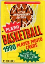 (1) Sealed 15 Card Wax Pack 1990 Fleer Basketball NEW Possible Michael Jordan?
