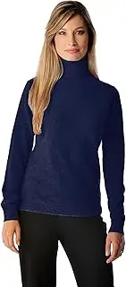 [Cashmere Boutique] Women's 100% Pure Cashmere Turtle Neck Pullover Sweater (5 Colors, Sizes: S/M/L/XL)