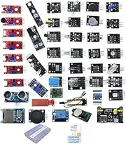 DIGISHUO 45 Pcs Sensors Assortment Kit with Storage Case |45 Sensors Learning Kit Sensor Starter Kit Pi Sensor kit 45 in 1 Robot Projects for Arduino for Raspberry Pi 4B 3B 2B