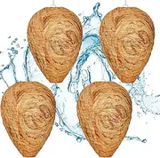 Windspeed 4 Pack Wasp Nest Decoys Waterproof Paper Wasp Nest Decoys Hanging for Home/Garden/Outdoors