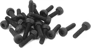 uxcell M2 x 7mm 12.9 Alloy Steel Hex Socket Head Cap Screws Bolt Black 20pcs