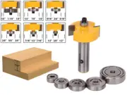 1/2" Height with 6 Bearings Rabbet Router Bit & Bearing Set - 1/2" Shank - Yonic