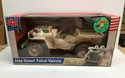 2002 Hasbro GI JOE Jeep Desert Patrol Vehicle ~ Discounted damaged packaging