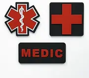 Patch Force - Aesculapstab Snake Rod Rubber Patch for German Armed Forces, Police and Fire Brigade - As a Patch for Tactical Backpacks, Medical Bags, First Aid Kits, First Aid Pouch - 5 cm x 5 cm