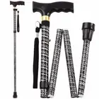 Aidapt Extendable Plastic Handled Walking Stick with Engraved Pattern