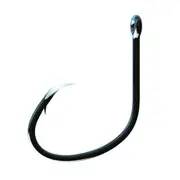 1 Packet of Eagle Claw Trokar TK4 Platinum Black Lancet Circle Hooks