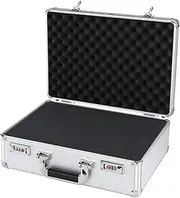 [ノーブランド品] Hardside Briefcase | Aluminum Case | Precision Suitcase | Case | Document Case | Portable Storage Box | Handle Design Equipment Suitcase | Lockable Case | Storage Tool Box for Men, multicolor,
