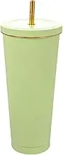 FUNOMOCYA Insulated Stainless Steel Vacuum Tumbler with Detachable Straw Portable Coffee Cup for Car and Travel Double Wall Design Easy to Clean and Dustproof
