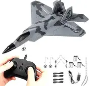BEHORSE SIynhoo RC Plane -F22 Raptor Model Toy Airplane Glider, 2 Channels 2.4 GHz Remote Control Airplane Easy to Fly RC Jet,Kids & Beginners F22 Easy to Fly Toy for Fighter Model Glider