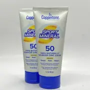Coppertone Sport Mineral SPF 50 Sunscreen Lotion 5 fl. oz. Pack 2 Exp 01/2025