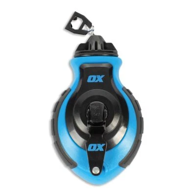 OX Tools OX-P027731 Chalk Line - 100' Thick Line Curved Hook 61 Gear Ratio Me...