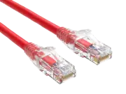20ft Cat6 Ethernet Patch Cable with Clear Boot, UTP, Pure Bare Copper, Red