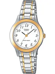 Casio Collection LTP-1263PG-7BEG White Dial Gold Stainless Steel Womens Watch