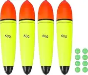 YELARXI Fishing Slip Bobbers, EVA Foam Bobbers Slip Floats with Fish Beads, Floatage Fit for Carp Bass Fishing Corks Saltwater Freshwater