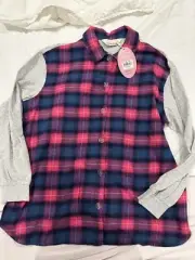 PETER ALEXANDER Pink Grey Blue FLANNELETTE TARTAN MATERNITY CHECK PJ PYJAMAS