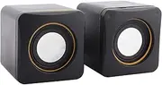 USB Speaker, Black Computer Speaker 3.5mm Stereo Desktop Mini for Laptop for Computer(Two-Channel)