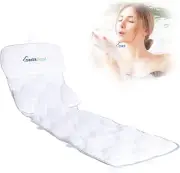 Luxury White Bathtub Pillow - Soft Support for Neck, Back & Tailbone Relaxation