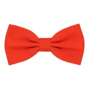 Men's Red Satin Bow Tie Solid Colour Pre Tied Bowtie Necktie Tuxedo Wedding Women