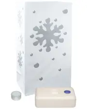 LumaBase 12pc Snowflake Candle Luminaria Kit