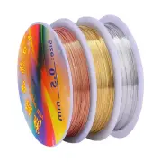 Jewelry Beading Wire, 3 Rolls 24 Gauge Jewelry Wire Tarnish Resistant Craft Copp
