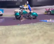 MicroMachines scaled Harley-Davidson (jade/chrome) OTHER VEHICLES NOT INCLUDED