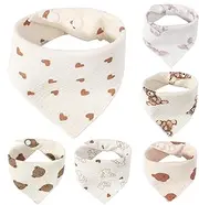 Drool Bibs for Baby Boy,Kid Drool Cloth Comfortable Toddler Burp Cloth - Animal Print Toddler Feeding Bibs Kid Eating Apron for Baby Aged 0-2 Years Old