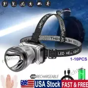 Super Bright LED Headlamp Flashlight Rechargeable Head Torch Motion Sensor Lamps