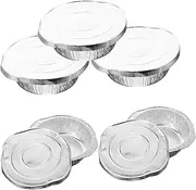JUMPLAWN 5Sets Camping Grill Pots Multi Use Foil Food Heating Pans with Lids Portable BBQ Cooking Containers for Outdoor Events Picnics and Home Use