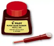 Pilot Ink Refill Red for Jumbo Super Color Perm. Marker 1oz. Bottle w/dropper