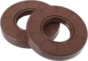 X AUTOHAUX Universal Oil Seal TC Double Lip W Steel Spring Seal Ring Rotary Shaft Seal 30x62x10mm High Pressure FKM Rubber Brown 2 Pcs