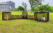 Portable Cat Playpen Outdoor Enclosures -4 in 1 Folding Play Tent Tunnel Cube...