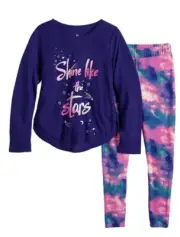 Girls size 16 SO® 2-Piece Tunic & Thermal Leggings Pajama Set with Sock