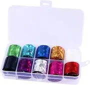SAFIGLE Nail Art Stickers 30 Pack Foil Transfer Stickers Manicure Kit Nail Decals Easy Apply Manicure Set