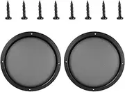 MACHSWON Car 2pcs 8.5" Speaker Mesh Grill Cover Sub Woofer Protector Subwoofer Grille Set Black