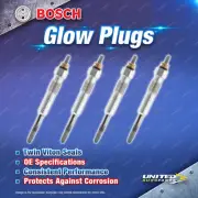 4 x Bosch Glow Plugs for Isuzu Elf 250 TLD Journey BL KT25 KT 2.8L 3.3L I4 80-85