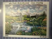 needlepoin tapestry gobelin canvas only 30x40 cm Cows Grazing