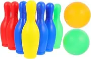 Yardwe Family Fun Bowling Set Boys and Girls' Indoor Game Kit Made of Safe Plastic Great for Boys Girls