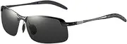 Transition Safety Glasses,Color Changing Glasses - Anti Glare Polarized Driving Goggles, UV400 Protection Outdoor Eyewear for Fishing Biking Cycling