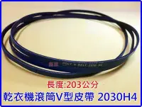 在飛比找Yahoo!奇摩拍賣優惠-東元 乾衣機滾筒皮帶V型皮帶 POLY V BELT 203