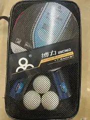 1Pair Table Tennis Ping Pong Racket Paddle Bat+3pcs Balls Bag Set