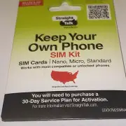 Two Straight Talk CDMA Activation Kit SIM Cards Powered Verizon Nano Micro New