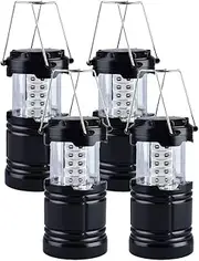 LED Camping Lantern, Camping Light with Magnetic Base, Led Lanterns for Power Outages, Fishing, Emergency, Tent, Hiking, Storm, Hurricane （4 Packs）