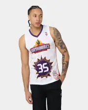 [MITCHELL & NESS] Mitchell & Ness Phoenix Suns Sophomores Kevin Durant #35 Swingman Jersey White - Size XL XL White