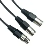 ACL XLR Splitter Cable 3 Pin XLR Female to Dual XLR Male Patch Y Cable Balanced Microphone Splitter Cord Audio Adaptor