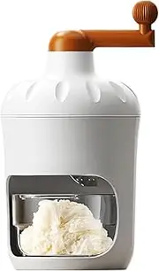 [Generic] Handheld Snow Ice Machine,Manual Ice Maker Crusher Shaver Snow Cone Machine - Stainless Steels Hand Crank Slushies Shaving Snowcone Maker for Parties, Events, Snack Bar