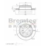 Bremtec Euro-Line GeoZinc Coated Brake Rotor - BDR22320EL