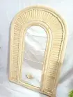 Handmade Rattan Mirror, Rattan Rectangle Mirror, Cane Mirror, Boho Mirror Mirror